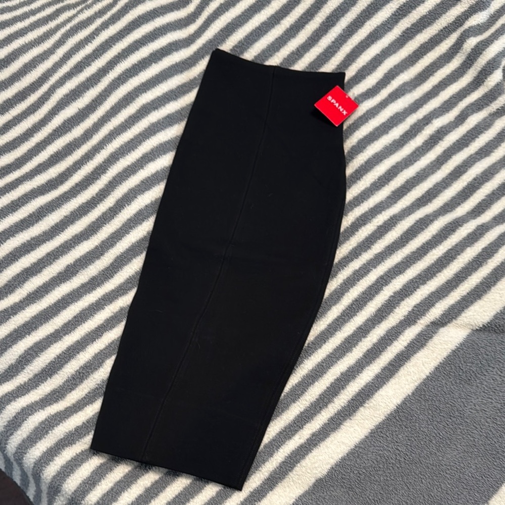 Spanx Black Ponte Pencil Skirt Sz Large